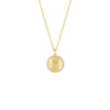 Gold / R Pavé Initial Fluted Medallion Necklace - Adina Eden's Jewels