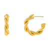 Gold Double Strand Twist Hoop Earring - Adina Eden's Jewels