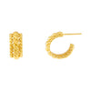 Gold Triple Twist Hoop Earring - Adina Eden's Jewels
