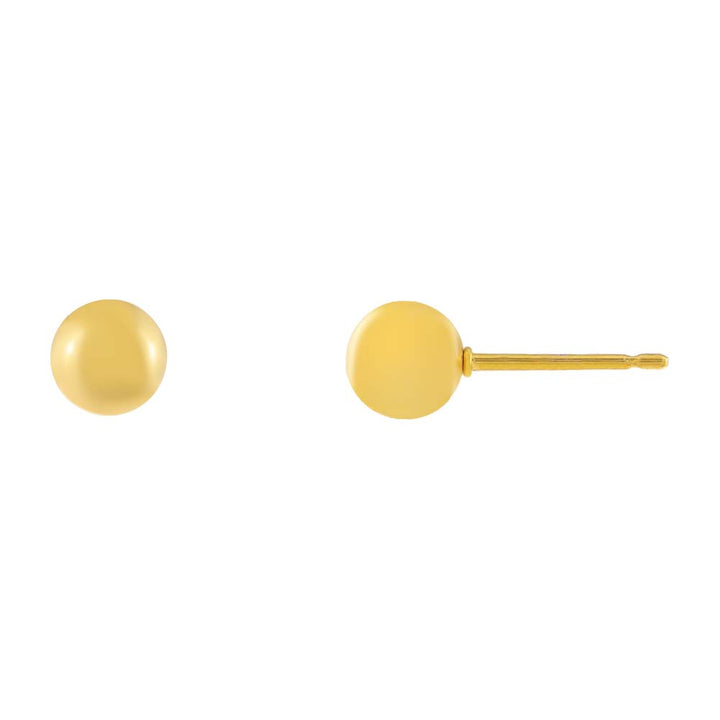 Gold / 6MM Ball Stud Earring - Adina Eden's Jewels