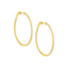 Gold / 33 MM Pavé Round Hoop Earring - Adina Eden's Jewels