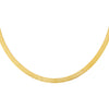 Gold / 15.75" Thick Herringbone Necklace - Adina Eden's Jewels