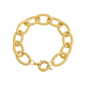 Gold Toggle Oval Link Bracelet - Adina Eden's Jewels