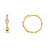 14K Gold / 18MM Diamond Mariner Link Hoop Earring 14K - Adina Eden's Jewels