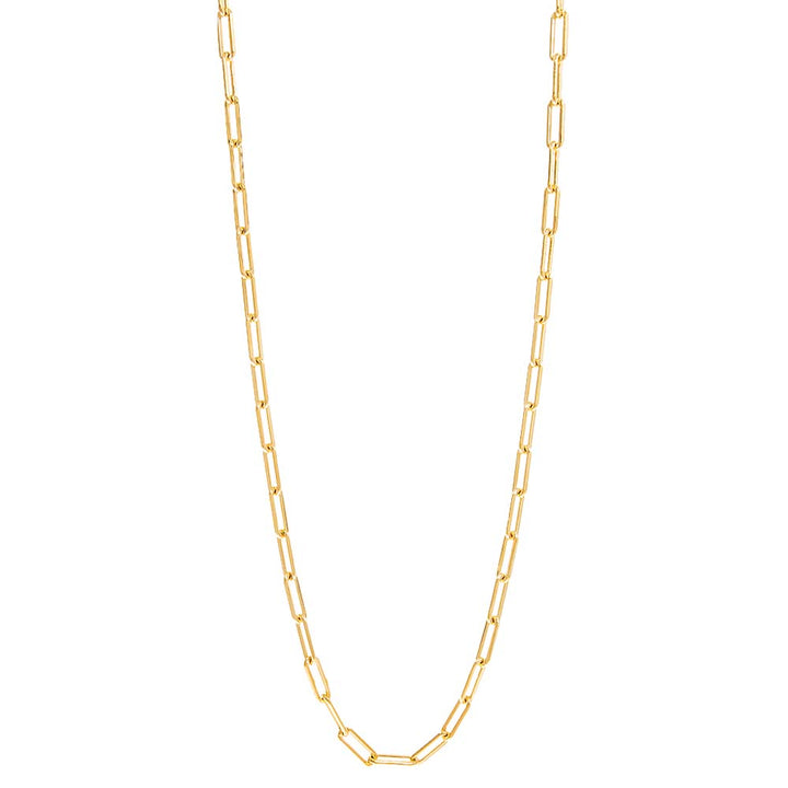Gold / 30" Men's Large Paperclip Link Necklace - Adina Eden's Jewels
