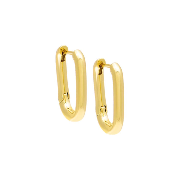 Gold / 18 MM Chain Link Huggie Earring - Adina Eden's Jewels