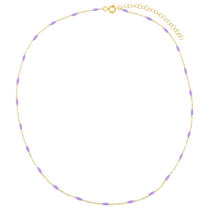  Colored Enamel Bead Necklace - Adina Eden's Jewels
