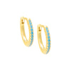  Summer Pavé Colored Huggie Earring - Adina Eden's Jewels