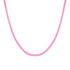 Pink / 2.5 MM Pink Enamel Rope Chain Necklace - Adina Eden's Jewels