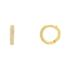 Gold Wide CZ Huggie Earring - Adina Eden's Jewels