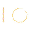 Sapphire Pink Enamel Chain Hoop Earring - Adina Eden's Jewels