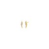 Gold / Pair Pavé Lightning Stud Earring - Adina Eden's Jewels