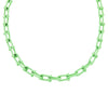 Neon Green Enamel U Chain Necklace - Adina Eden's Jewels