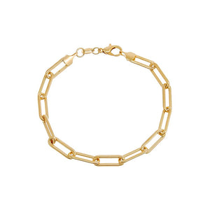 Gold Large Paperclip Link Bracelet - Adina Eden's Jewels