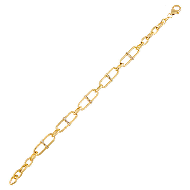  Toggle CZ Chain Bracelet - Adina Eden's Jewels