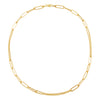  Paperclip X Double Chain Necklace 14K - Adina Eden's Jewels