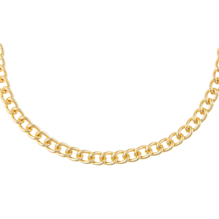 Gold Hollow Chunky Link Necklace - Adina Eden's Jewels