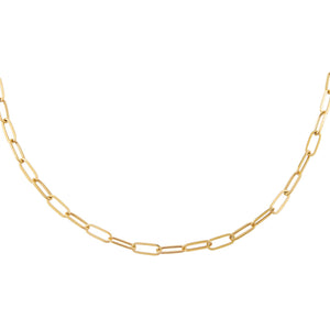 14K Gold Oval Link Chain Necklace 14K - Adina Eden's Jewels