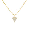 Gold Pavé Heart Link Necklace - Adina Eden's Jewels