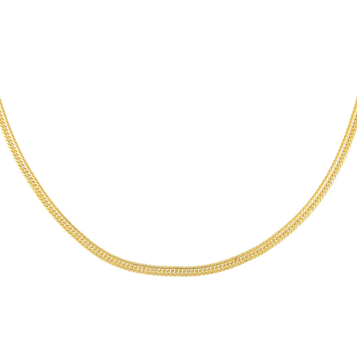 Gold Double Curb Chain Link Necklace - Adina Eden's Jewels