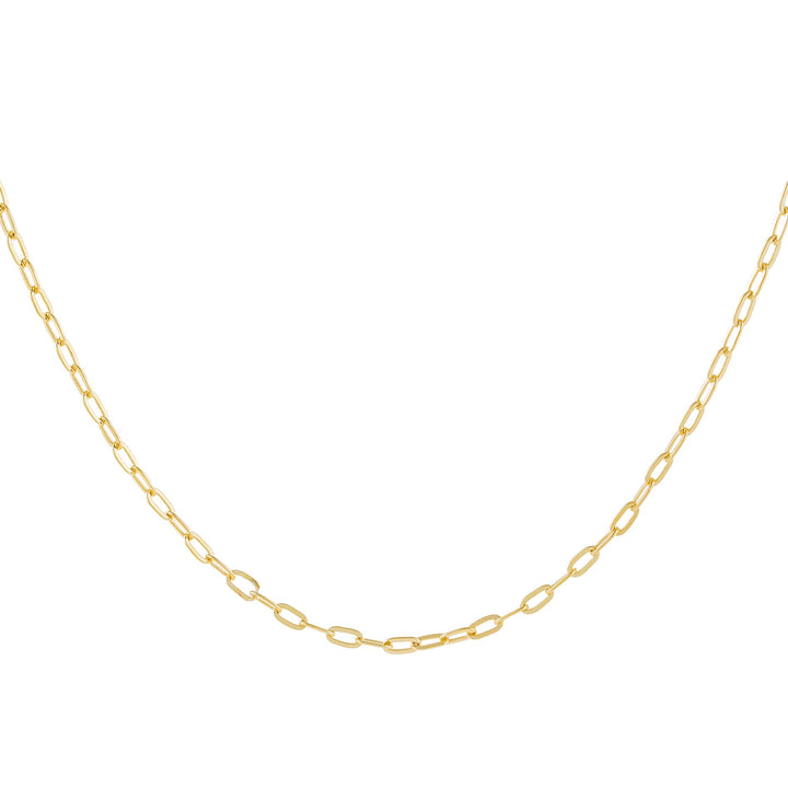 Gold / 18" Thin Oval Link Necklace - Adina Eden's Jewels