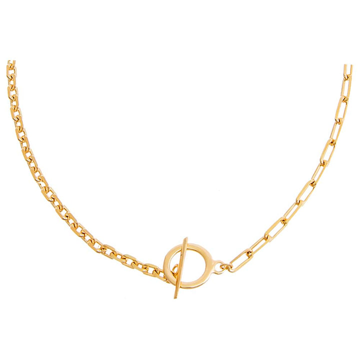 Gold Multi Chain Toggle Necklace - Adina Eden's Jewels