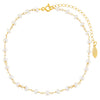 Pearl White Pearl Beaded Anklet - Adina Eden's Jewels