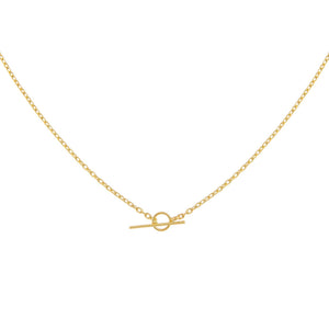 Gold Thin Chain Toggle Choker - Adina Eden's Jewels