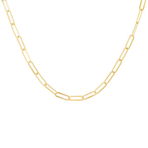 Gold Open Oval Link Necklace - Adina Eden's Jewels