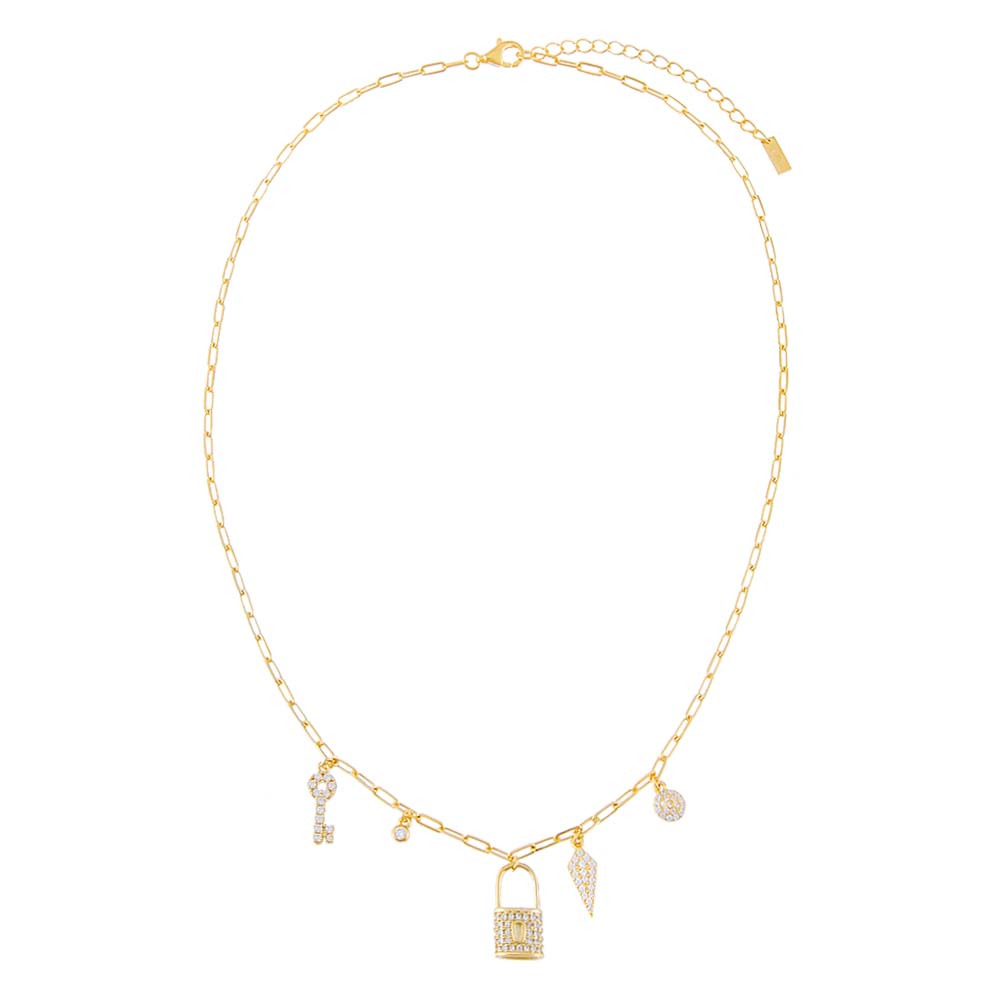 Adina's jewels lock necklace on sale