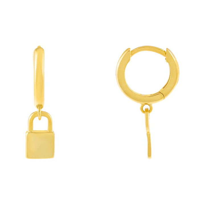  Lock x Key Huggie Earring - Adina Eden's Jewels