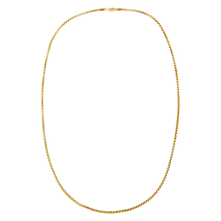  Men's Box Chain Necklace 14K - Adina Eden's Jewels