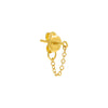 Gold / Single Dainty Chain Front Back Stud Earring - Adina Eden's Jewels