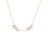 Gold Double Pavé Gothic Nameplate Chain Necklace - Adina Eden's Jewels