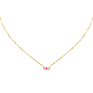  Pavé Evil Eye Necklace - Adina Eden's Jewels