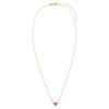  Diamond Mini Enamel Heart Necklace 14K - Adina Eden's Jewels
