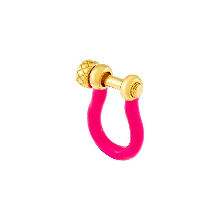 Neon Pink / Small Neon U Shaped Lock Charm - Adina Eden's Jewels