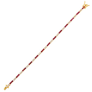 Magenta CZ Colored Tennis Bracelet - Adina Eden's Jewels