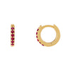 Magenta CZ Colored Huggie Earring - Adina Eden's Jewels