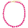  Pink Enamel U Chain Necklace - Adina Eden's Jewels