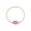 Magenta / 7 Gemstone Chain Ring 14K - Adina Eden's Jewels
