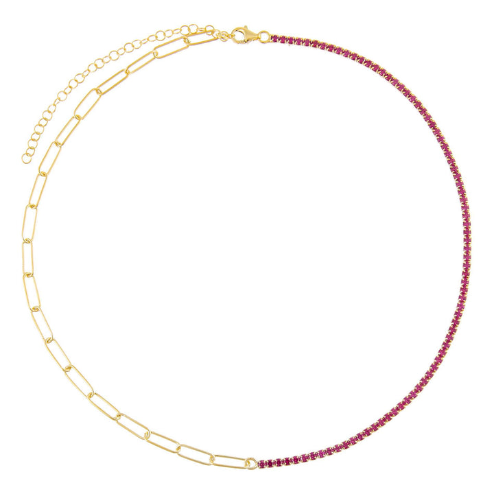  Tennis X Link Necklace - Adina Eden's Jewels