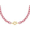 Neon Pink Pink Paper Clip Toggle Choker - Adina Eden's Jewels