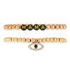 Gold Mama X Evil Eye Beaded Bracelet Set - Adina Eden's Jewels