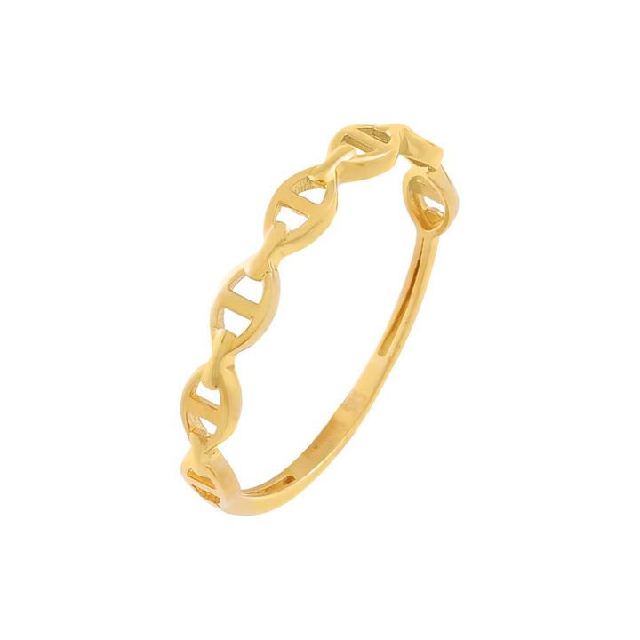 14K Gold / 7 Mariner Link Ring 14k - Adina Eden's Jewels