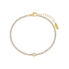 Gold / Marquise Marquise Bezel Thin Tennis Bracelet - Adina Eden's Jewels