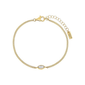  Marquise Bezel Cuban Bracelet - Adina Eden's Jewels
