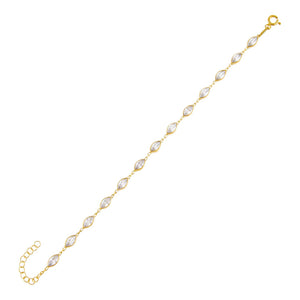 Gold CZ Multi Marquise Bracelet - Adina Eden's Jewels