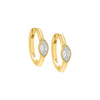 Gold / 5MM Bezel Marquise Huggie Earring - Adina Eden's Jewels