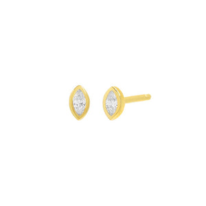  Marquise Bezel Stud Earring - Adina Eden's Jewels